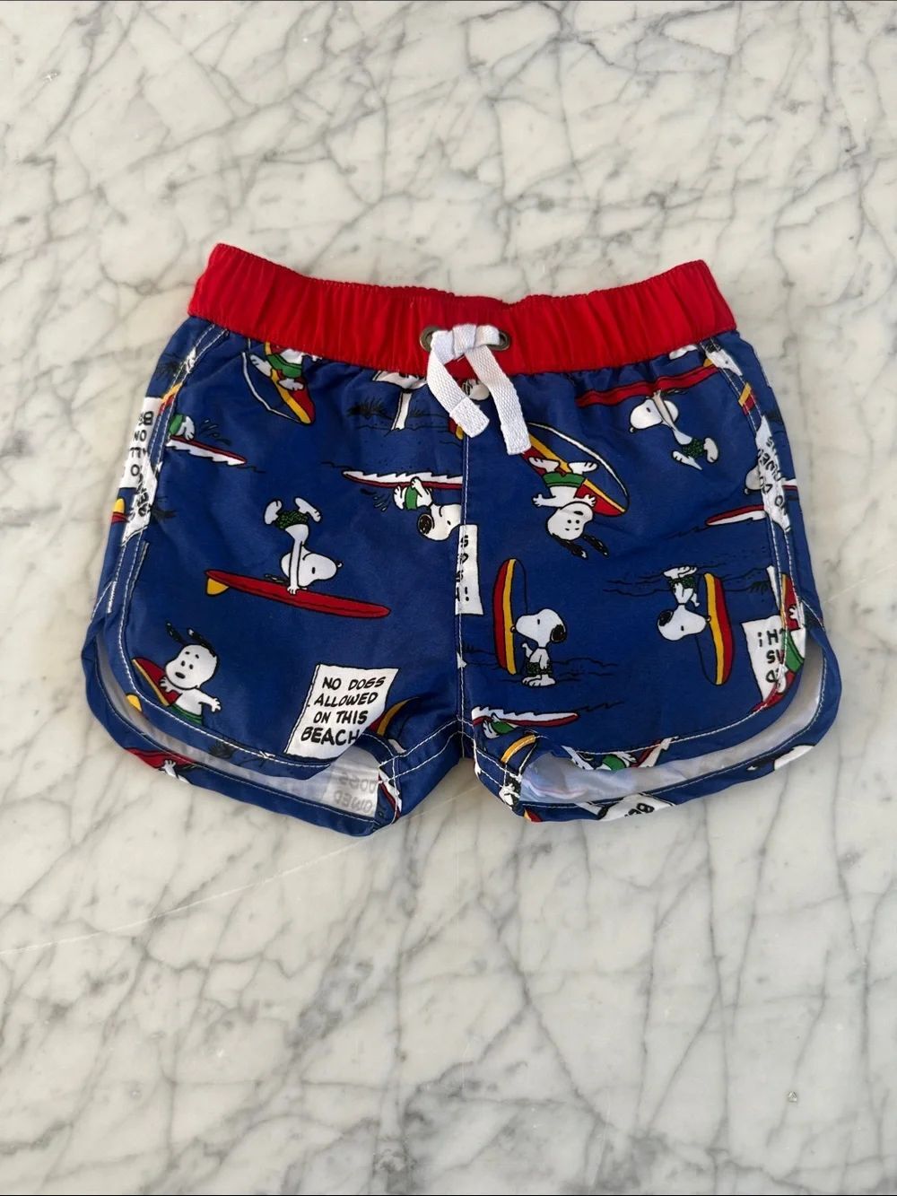 Hanna Anderson Peanuts Snoopy Swim Trunks Sz 70cm 6-12 Mo